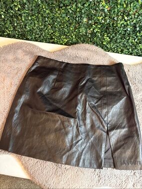 La Voute Real Leather Skirt Size L